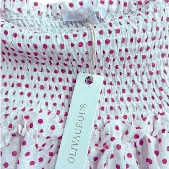 🌟Olivaceous Shirred Boho/ Shabby chic Print Ruffled Mini Skirt new with tags - Picture 5 of 8